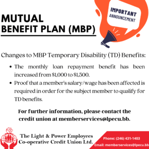 Mutual Benefit Plan Update