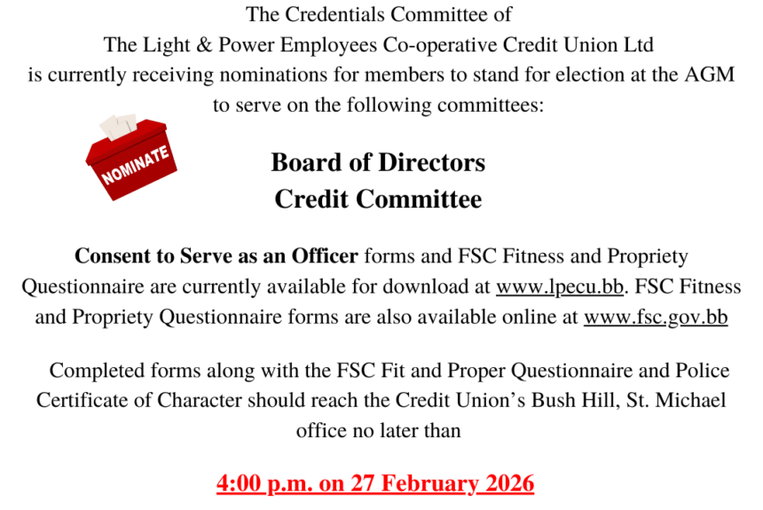 Nominations Notice 2026 Nominations Notice