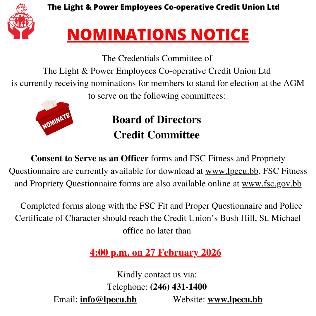 Nominations Notice 2026 Nominations Notice