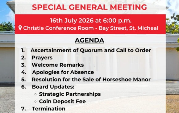 SGM AGENDA Notice Special General Meeting – 16th July 2026